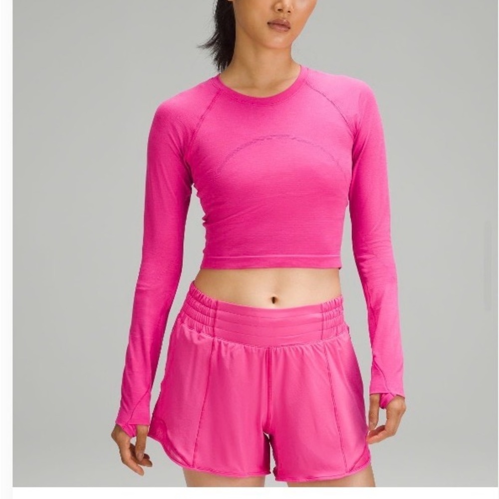 Lululemon swiftly tech cropped PINK sz 0